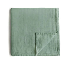 Load image into Gallery viewer, Swaddle Organic Muslin Cloth &#39;&#39;Roman Green&#39;&#39;
