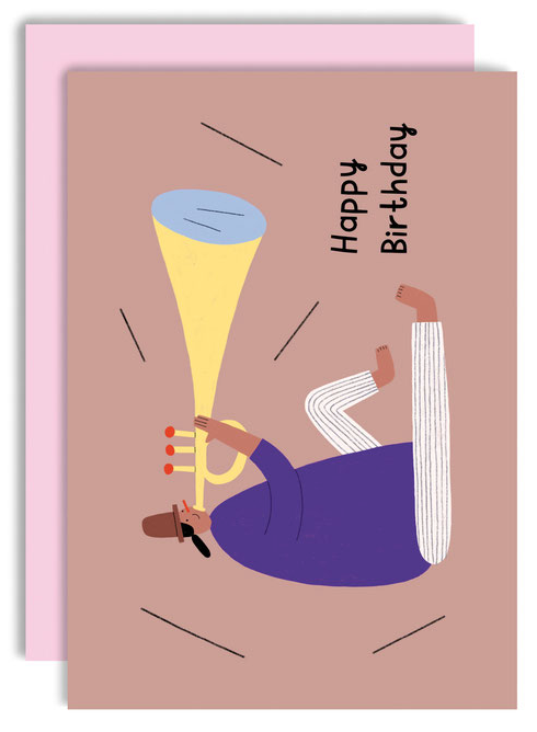 ''Happy Birthday'' Trumpet Card