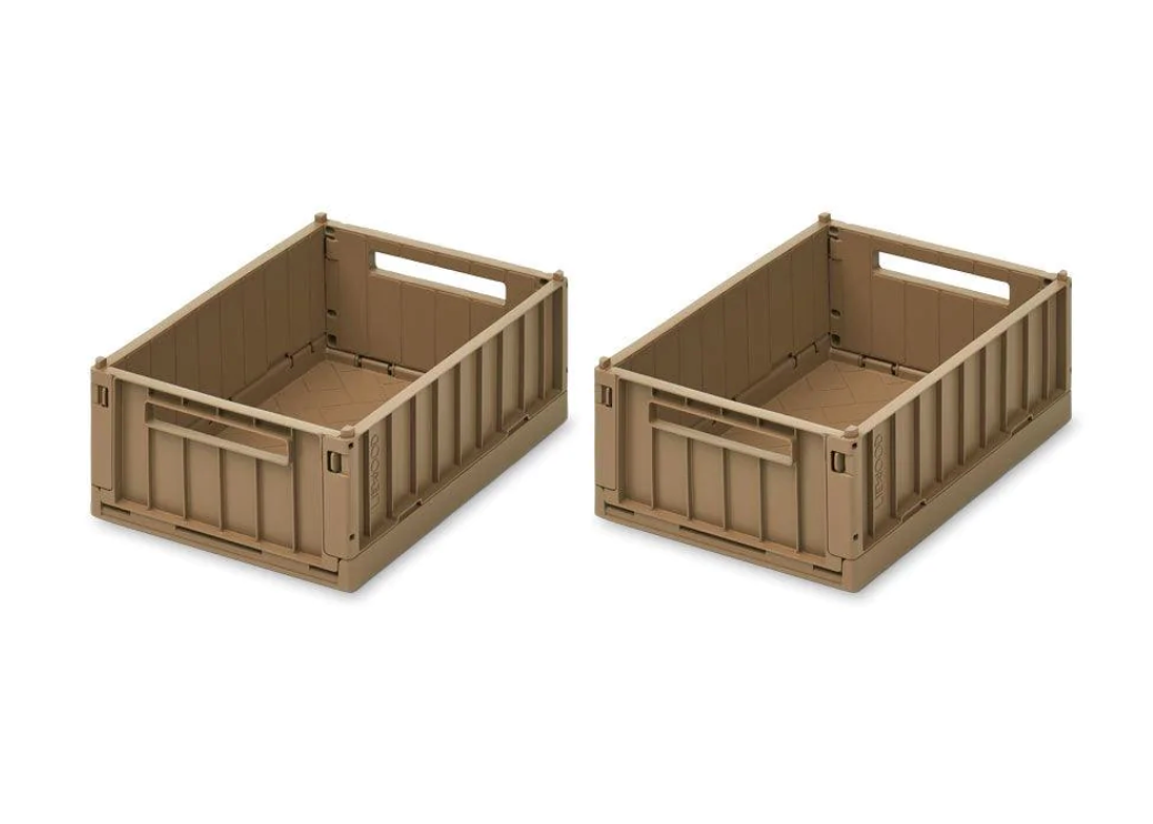 Weston Storage Box, 2 Pack, Medium ''Oat''