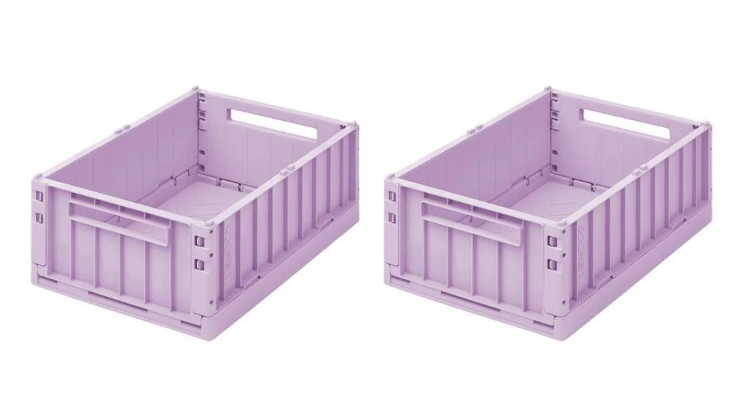 Weston Storage Box, 2 Pack, Medium ''Light Lavender''