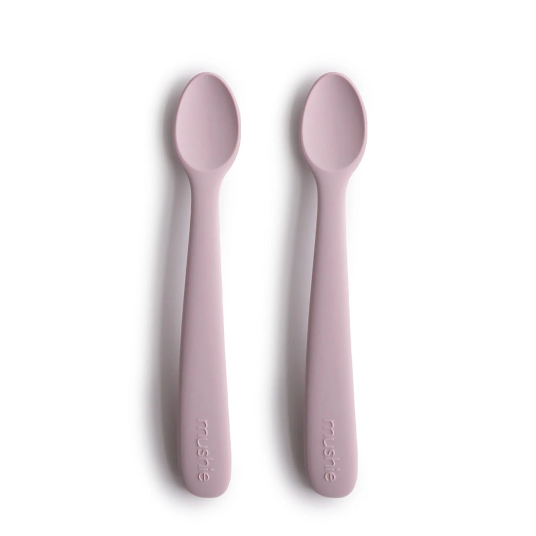 Silicone Baby Feeding Spoon Set ''Soft Lilac''