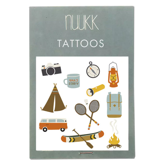 ''Camping'' Organische Temporäre Tattoos