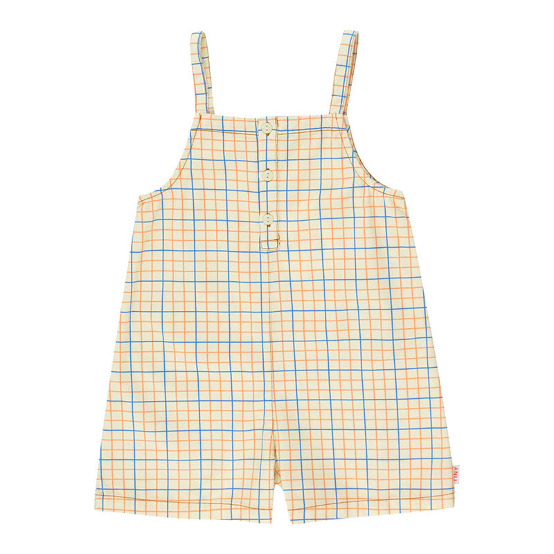 Grid Short Overall ''Pastel Yellow''
