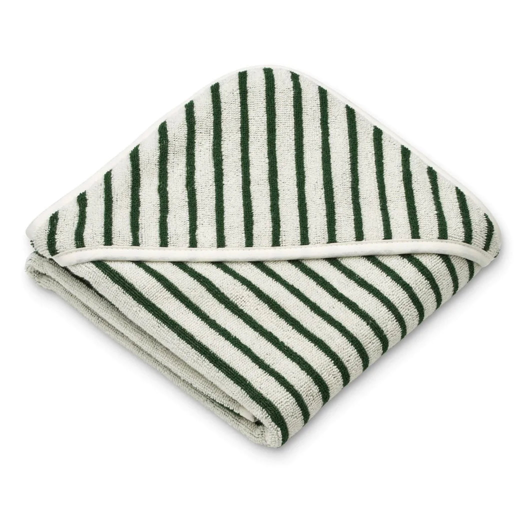 Alba Hooded Towel ''Garden Green / Creme de la Creme''
