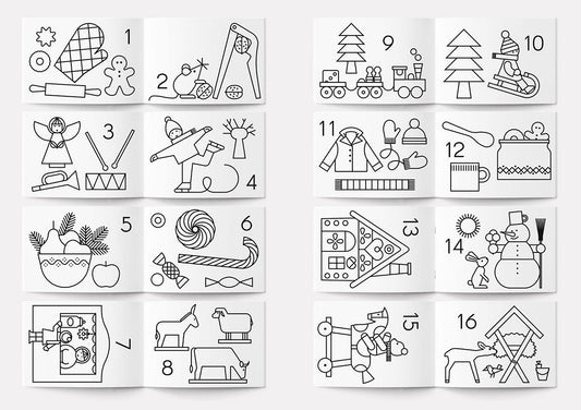 Weihnachten ''Ausmalbilder'', German language