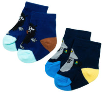 Load image into Gallery viewer, Moomin Baby Socks &#39;&#39;Groke and Stinky&#39;&#39;, Size 22-24

