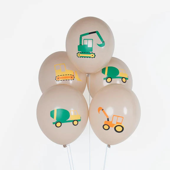 Latex Balloons, Set of 5 ''Construction''