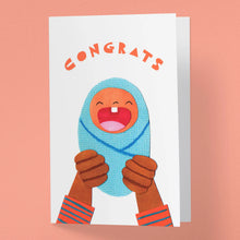 Load image into Gallery viewer, Greeting Card &#39;&#39;Congrats&#39;&#39; Orange
