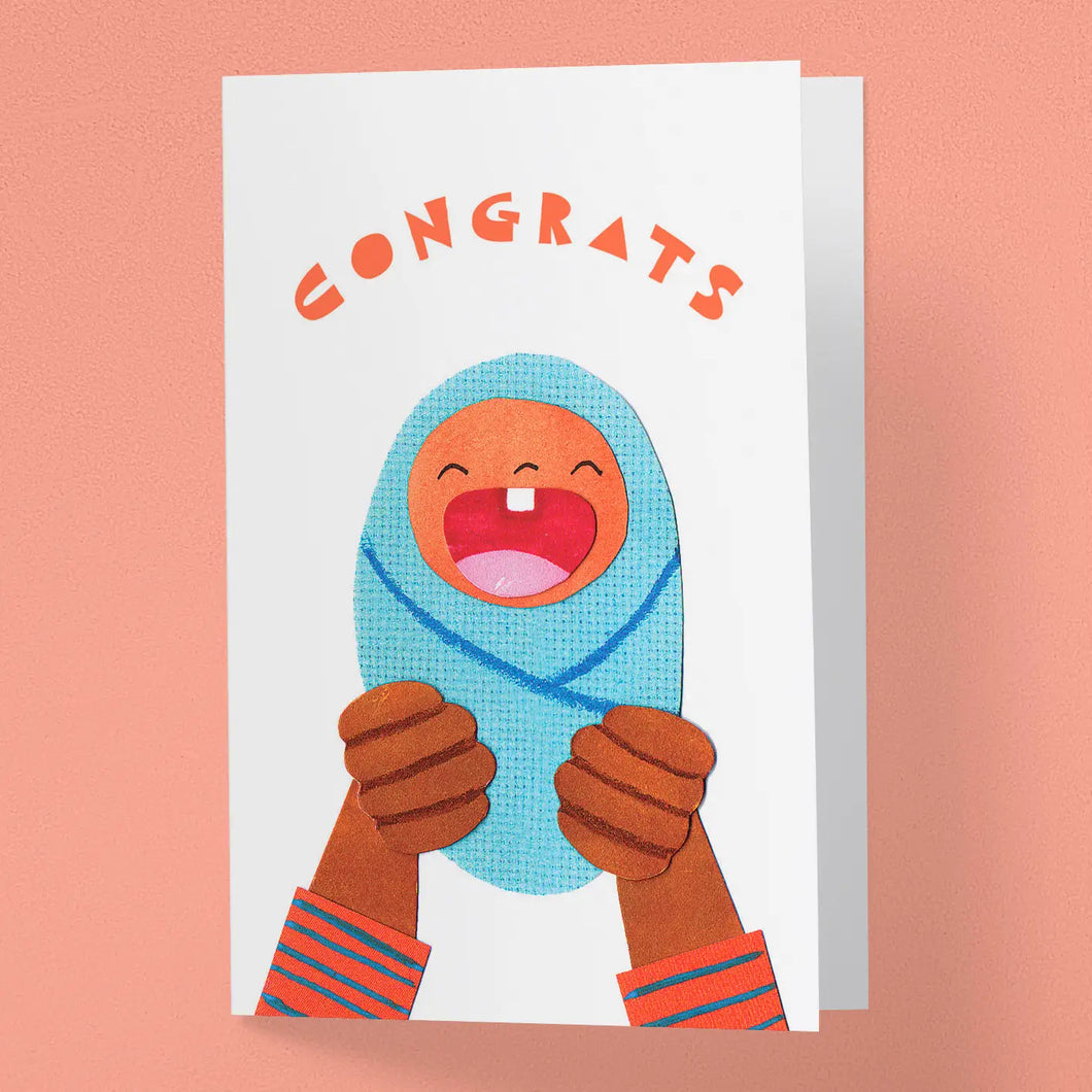 Greeting Card ''Congrats'' Orange