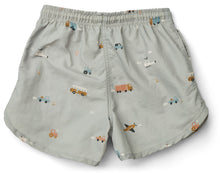 Load image into Gallery viewer, Aiden Swimshorts &#39;&#39;Vehicles / Dove Blue Mix&#39;&#39;
