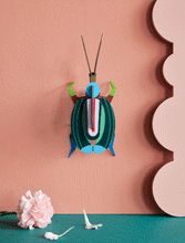 Load image into Gallery viewer, &#39;&#39;Green Fig Beetle&#39;&#39; 3D Wall Hanging
