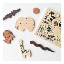 Load image into Gallery viewer, Wooden Puzzle &#39;&#39;Safari Animals&#39;&#39;
