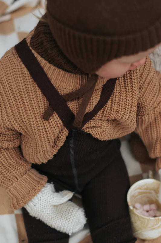 Wooly Footless Strumpfhose ''Espresso Brown''