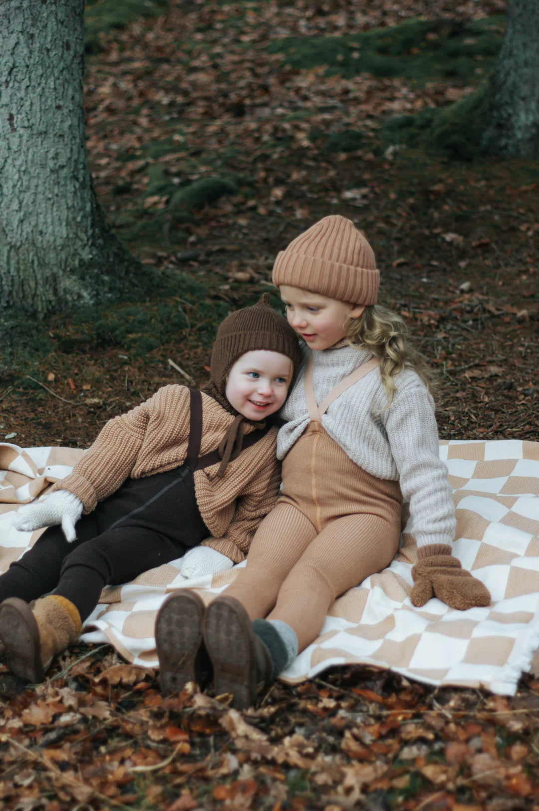 Wollige Strumpfhose ohne Fuß ''Cappuccino Brown''