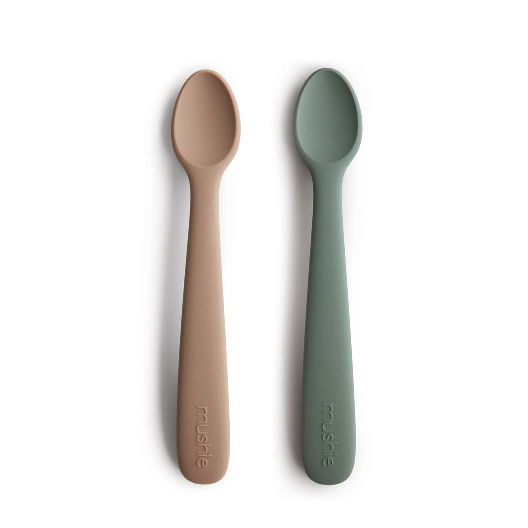 Silicone Baby Feeding Spoon Set ''Dried Thyme / Natural''
