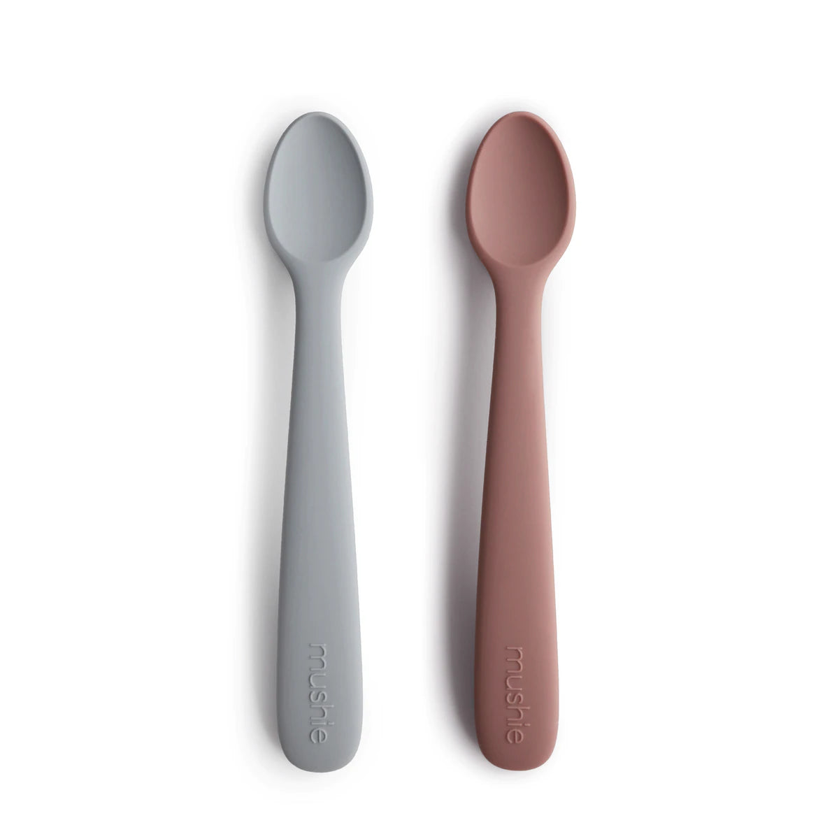 Silikon-Babylöffel-Set ''Stone / Cloudy Mauve''