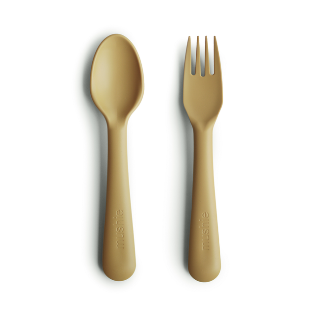 Cutlery Set Spoon and Fork ''Mustard''