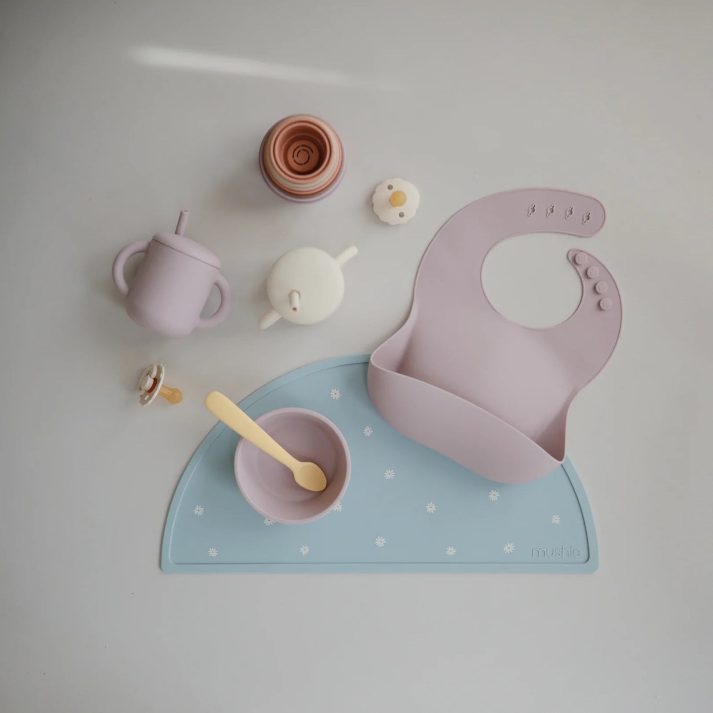Silikon-Babylöffel-Set ''Narzisse''