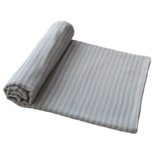 Load image into Gallery viewer, Swaddle Organic Muslin Cloth &#39;&#39;Blue Stripe&#39;&#39;
