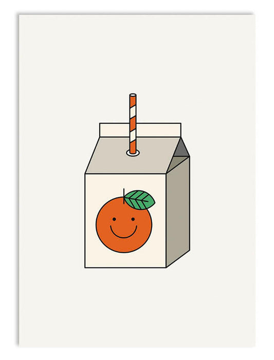 Postkarte "Orangensaft".