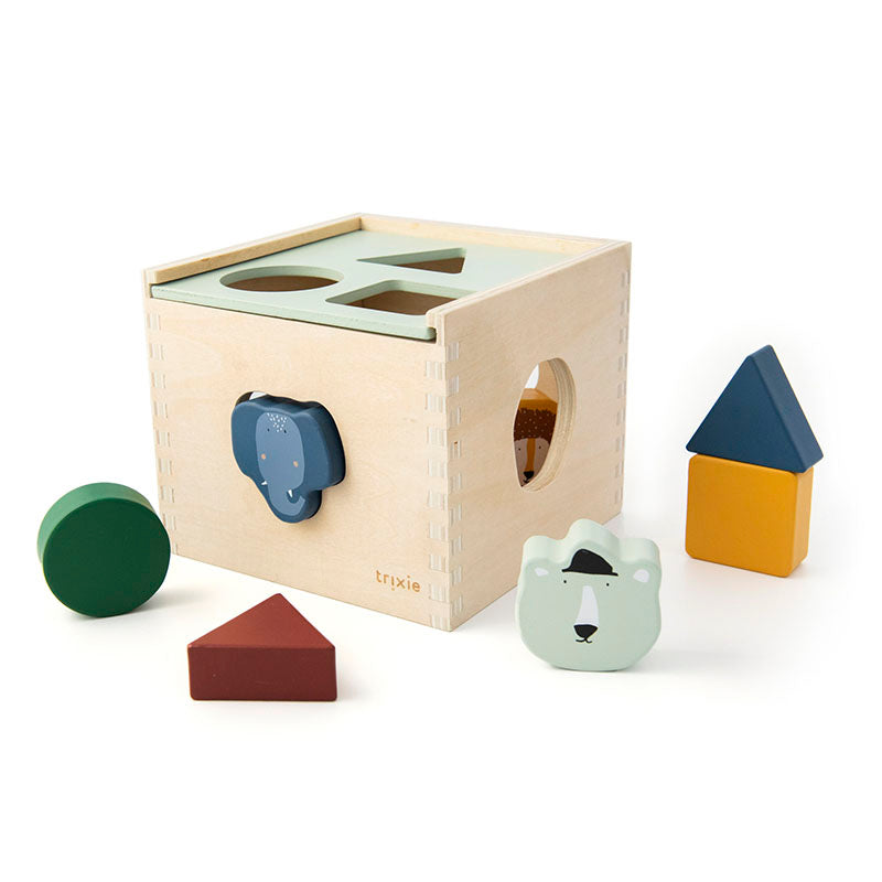 Wooden Shape Sorting Box