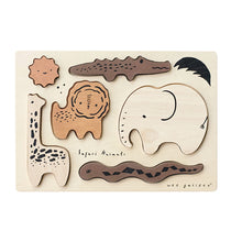 Load image into Gallery viewer, Wooden Puzzle &#39;&#39;Safari Animals&#39;&#39;
