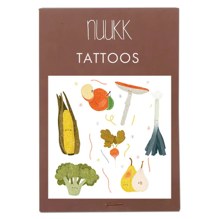 ''Fruit and Vegetables'' Organic Temporary Tattoos