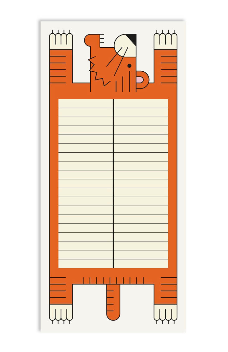 Notizblock lang ''Tiger''