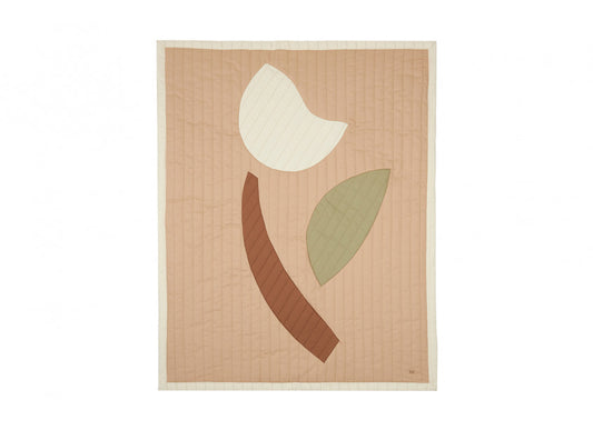 Steppdecke / Wandbehang „Tulpe“
