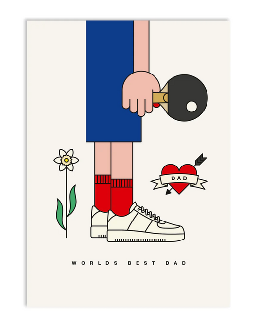 Postkarte "Der beste Vater der Welt".