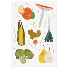 Load image into Gallery viewer, &#39;&#39;Fruit and Vegetables&#39;&#39; Organic Temporary Tattoos
