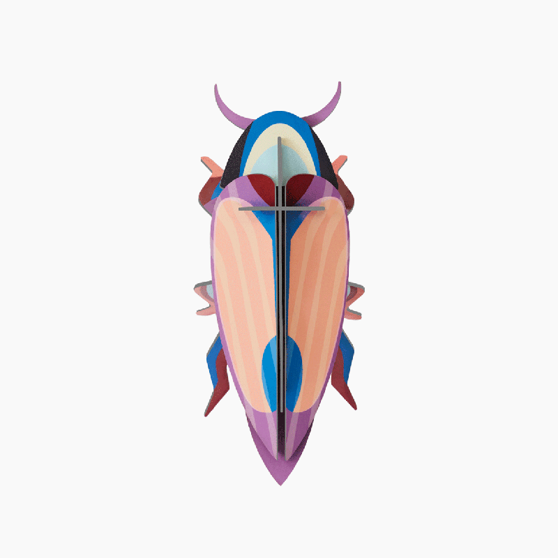 ''Violet Click Beetle'' 3D Wall Hanging