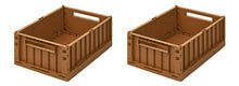 Load image into Gallery viewer, Weston Storage Box, 2 Pack, Small &#39;&#39;Golden Caramel&#39;&#39;
